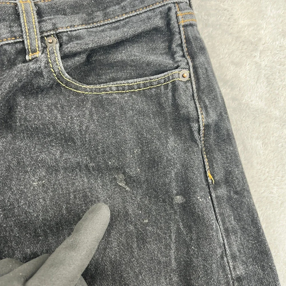 Levi's 501 Original Fit Straight Leg Jeans 38x30 Black Men Vintage Streetwear